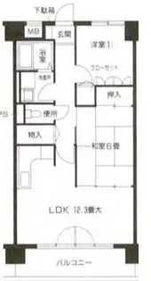 ミスミコーチ【6階】の間取り