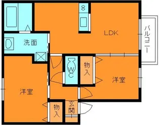 ヴィラージュ咲【1階】の間取り