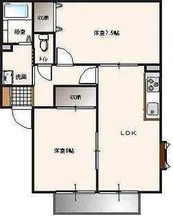 森子ハイツ B棟【2階】の間取り