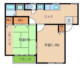 マインドキャッスルC【1階】の間取り
