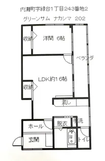 グリーンサムナカシマ【2階】の間取り