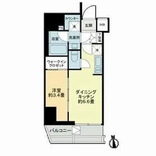 グランマーチ芝公園【2階】の間取り