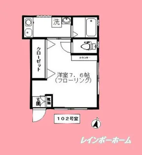 ウッドハウス彩【1階】の間取り