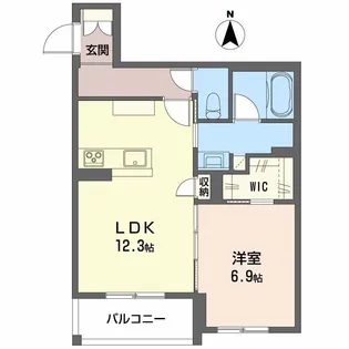 リヴィエール富沢【4階】の間取り