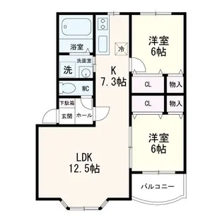 グランシャリオ【2階】の間取り