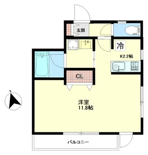仮称)長谷川ハイツ春日町V【1階】の間取り