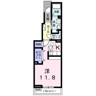 サニーサイドヴィレッジI【1階】の間取り