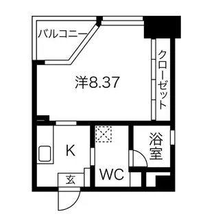 GRANDUKE代官町【7階】の間取り