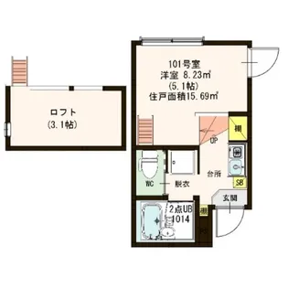 メゾン・ド・ワイ 新小岩【1階】の間取り