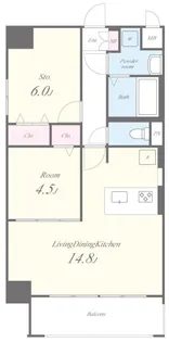 サンカトル【3階】の間取り