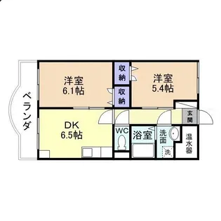 スカイコートパレス【2階】の間取り