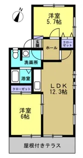 サンハイツ【1階】の間取り