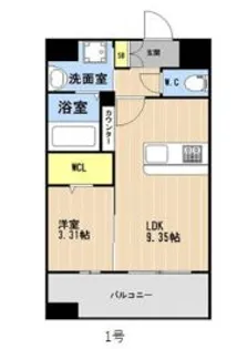 LIBTH松山III【9階】の間取り