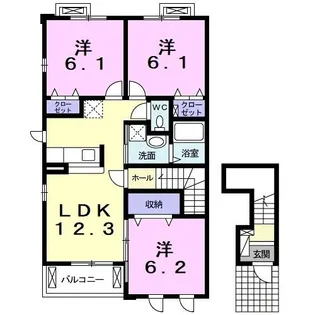 サザンナレッジ【2階】の間取り