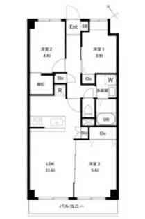 PARK MODERN西葛西(旧ファミール西葛西)【5階】の間取り