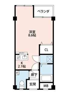 プティクール【2階】の間取り