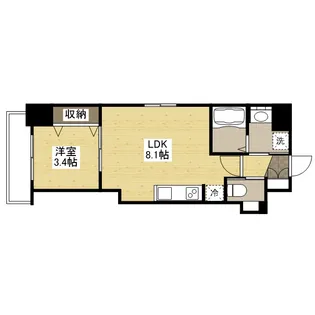 月光呉本町ツインタワーアインス(壱番館)【6階】の間取り