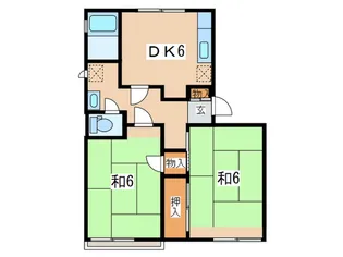 グランドヒル岡上A【1階】の間取り