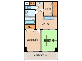 ハビット鷹羽【2階】の間取り