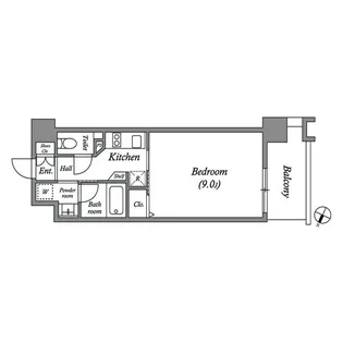 ベルフェリーク新神戸【7階】の間取り