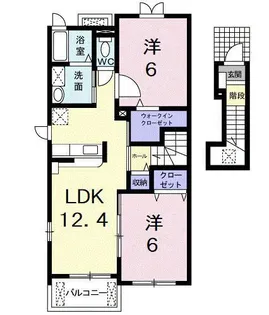 ライツェント・ヴィラ【2階】の間取り
