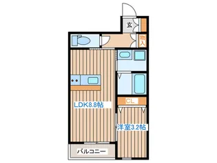ハドルハシヌマ【1階】の間取り