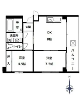 ファミーユ森下【7階】の間取り