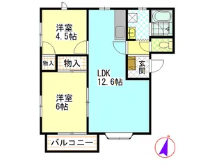 コーポカワバタ【2階】の間取り