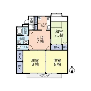ローレンスパークB棟【1階】の間取り