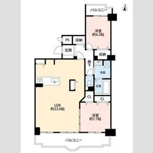 ライフインサーラ【3階】の間取り