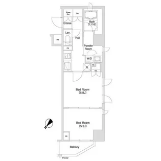 グラマシー横濱関内【9階】の間取り
