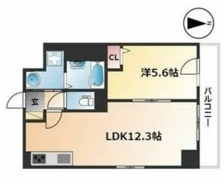 ドゥナーレ畑江通【10階】の間取り