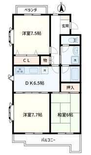 サンナベール【3階】の間取り