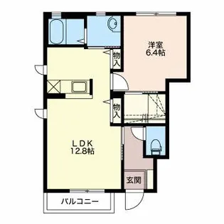 シャルマンコスモス【1階】の間取り