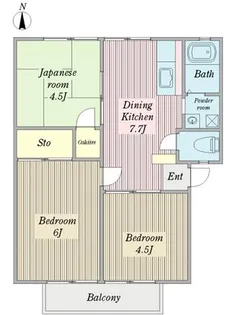 グレースコートA棟【1階】の間取り
