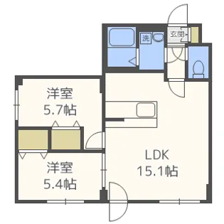 クチュールN42【1階】の間取り