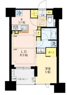 シティハウス四谷津の守坂【12階】の間取り