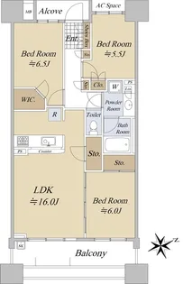 パークスクエア藤が丘【5階】の間取り