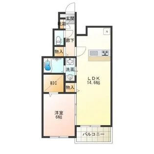 アーサー住之江【1階】の間取り