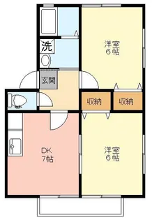 グランシャリオ高萩B【2階】の間取り