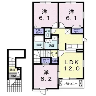 ファミール・パークB【2階】の間取り