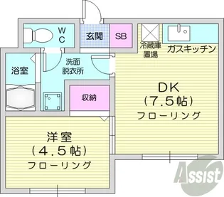 メゾンロベ36【3階】の間取り