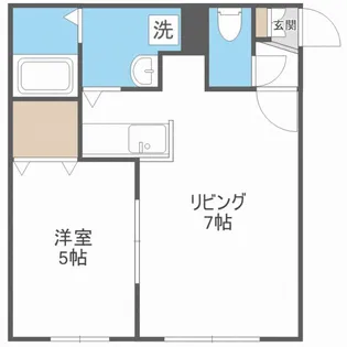 ラシード北大前【1階】の間取り