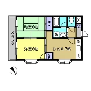 シティークレスト幸【3階】の間取り