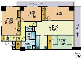 ベルメゾン赤坂フォレスト【4階】の間取り