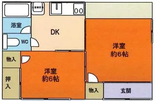 秋山北アパート【1階】の間取り