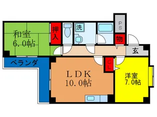 コンフォ-ト淡路【3階】の間取り