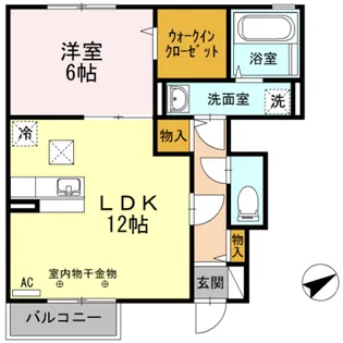 ハイツ ルピナス【1階】の間取り