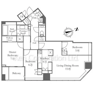 Brillia一番町 ブリリア一番町【3階】の間取り