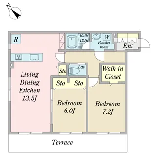 ホワイトクレスト【1階】の間取り